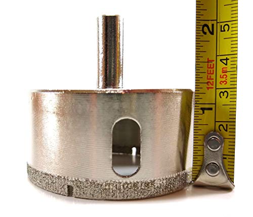 Drilax 2 3/8 Inch Diamond Hole Saw Drill Bit Ceramic, Porcelain Tiles Quartz Granite Countertop Shower, Faucet, Drain Hole Size 2-3/8 - Thumbnail 6