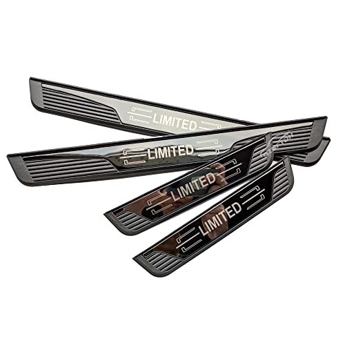 GZBFTDH Car Accessories Door Sill Protector, for Toyota Corolla Cross Kick Panels Threshold Guard Scuff Plate, Auto Parts Door Entry Guard (Limited)