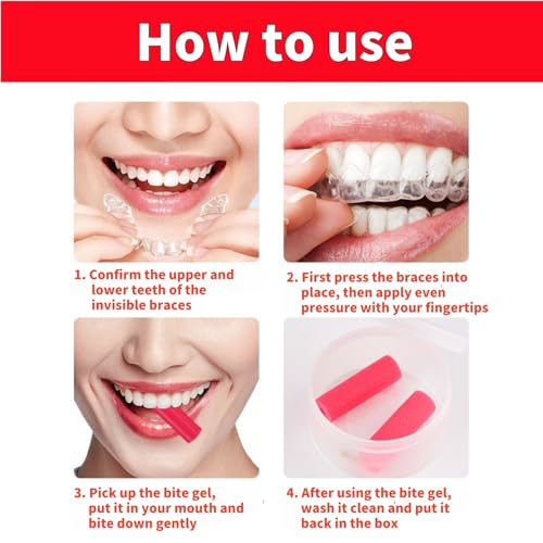 Aligner Sitzer, 10 Stück Aligner Trays Aligner Chewies Wiederverwendbar Aligner Chompers Waschbar mit Griff für Zahnspangen Unsichtbare Zahnspange beißt(5 Farben)