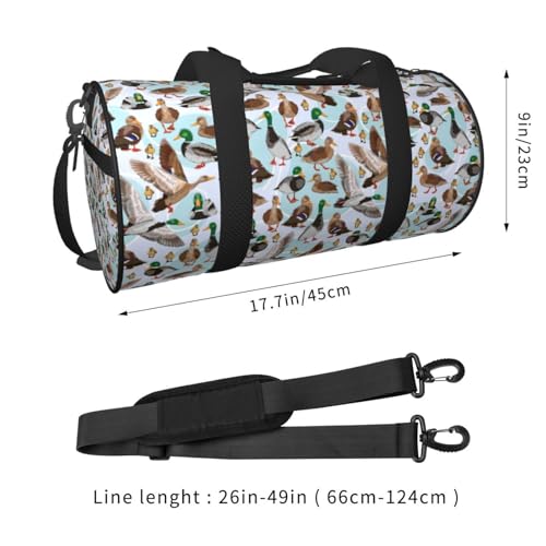 Large Duffle Bag for Travel - Mallard Ducks Wild Birds1 Gym Bag for Women Men, Foldable Travel Bags for Women Men with Zippered Multiple Pockets2