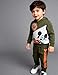 Disney Mickey Mouse Boys’ Hoodie and Jogger Pants Set with Lenticular Patch, 2-Piece Fleece Outfit (Green, 3T)