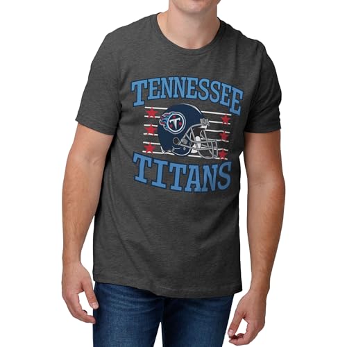 FOCO Tennessee Titans NFL Mens Gridiron Glory T-Shirt - Dark Heather Grey - XXXL
