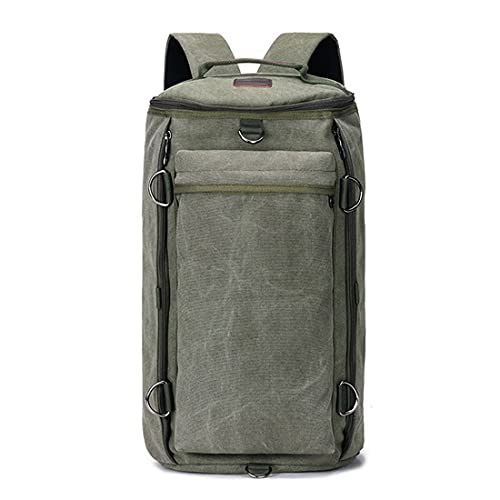 Sac à dos double usage en toile verte taille M pour homme au style robuste