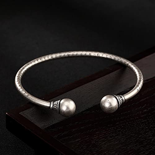 Bracelet S990 pur ouvert mat femme anti-allergie jonc ajustable