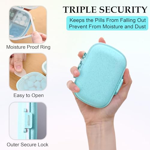 Image of GLUN Portable Empty First Aid Medicine Tablet Plastic Pouch Small Size, Mini Travel Medicine Pouch Waterproof Seal Handy Pills Pocket for Travels