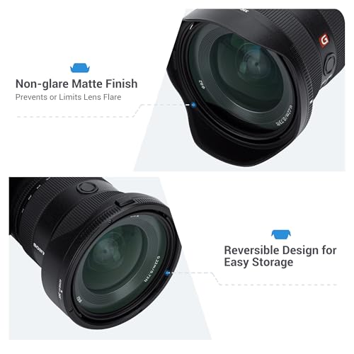 Image of JJC ALC-SH177 Bayonet Reversible Lens Hood Shade for Sony FE 16-35mm f /2.8 GM II Lens SEL1635GM2(Not for 16-35mm f2.8 GM or 16-35mm f4 Lense), Replaces Sony ALC-SH177 Lens Hood