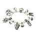Alpenflüstern Perlen-Trachten-Armband Trachtenzauber - Damen-Trachtenschmuck, elastische Trachten-Armkette mit Anhängern, Perlenarmband Creme-weiß DAB041