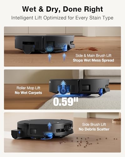Image of ECOVACS DEEBOT T90 Omni Robot Vacuum and Mop, 30,000Pa Suction, Instant Self-Cleaning OZMO Roller Mop, TruEdge Deep Edge Cleaning, ZeroTangle, Hot Water Wash & 145F Air Dry, AI Obstacle Avoidance