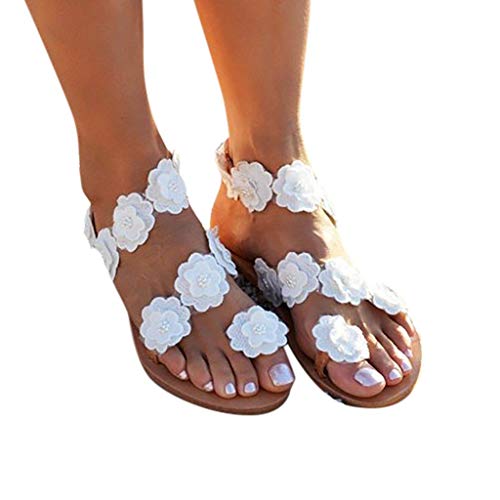 Zapatos Mujer VeranoFannyfuny Moda Sandalias De Vestir Mujer Floral Porciones Sandalias Zapatillas...