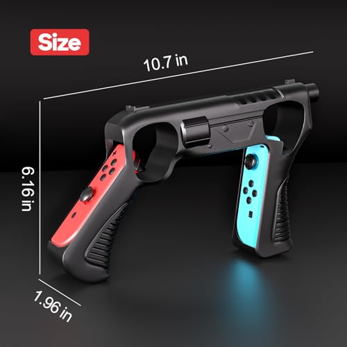 Game Gun for Nintendo Switch/ Switch OLED, Compatible for Shooting Games, Big Buck Hunter Arcade，Resident Evil, Sniper Elite, Doom, Hunting Simulator, Wolfenstein, Payday, Ideal for Family Fun & Gift by Nargos - Used condition - Image 3