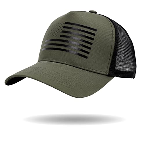 Ztl American Flag Trucker Hat For Men Women, 3D Embossed Usa Baseball Cap Adjustable Snapback Hat Mesh Back Cap #TOP22