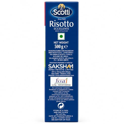 Image of Riso Scotti Risotto Eccellente Italian Risotto Rice • Premium Italian Rice for Creamy Risotto Recipes, 17.6 oz ℮ 1.1 lb ℮ 500 g