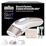 Braun Luz Pulsada Skin i·expert Smart IPL, Eliminación Del Vello En Casa, Alternativa a Depilación Láser, Con Funda, Maquinilla Venus, Miniafeitadora Facial, 3 Cabezales Para Cara y Cuerpo, PL7249