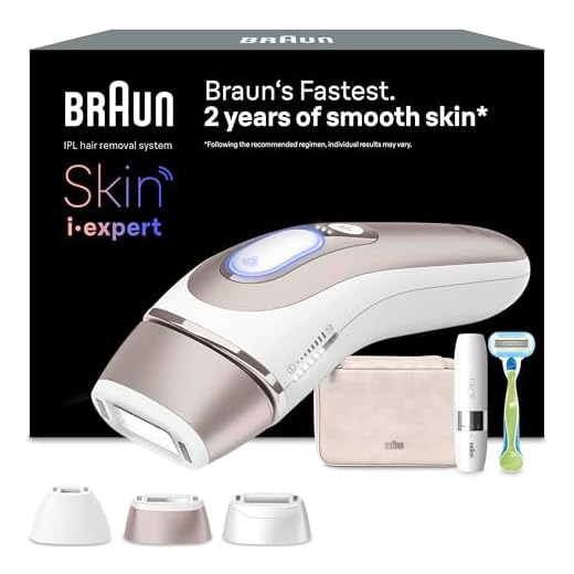 Braun Smart IPL 7 Skin i·expert – IPL Geräte Haarentfernung, Dauerhafte und Schmerzfreie Haarentfernung für Zuhause – inkl. Gratis App, Etui, Venus Rasierer, 3 smarte Aufsätze – PL7249, Weiß/Rosegold