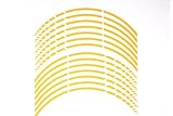 Vorgekrümmte Streifen SEITRONIC® GP Design Felgenrandaufkleber/Felgenaufkleber für Auto & Motorrad 20 Zoll 3mm - 15mm in Matt Yellow (5mm)