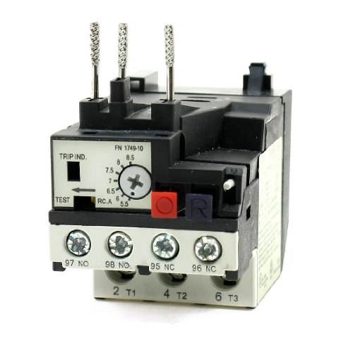 Protector de motor trifásico contra sobrecarga mediante relé térmico regulable 5.5-8.5A
