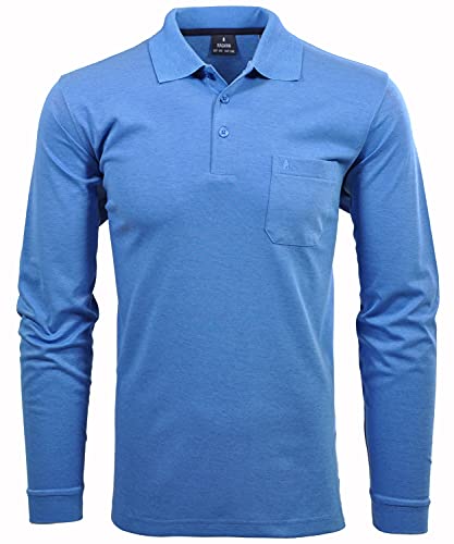 Preisvergleich Produktbild Ragman Herren Softknit-Polo Langarm, Aqua, XL
