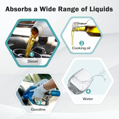 Image of 120Pcs 9.8 x 13 Inch Oil Absorbent Pads Oil Mat Water Absorbent Mat Oil Spill Mat for Absorbing Protecting Home Garage Basement Weight Dimpled Pad Replacement Automotive Accessories