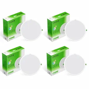 LEDURE Prime Led Downlight 3-in-1 15W| Round LED Ceiling Color Changing Light| Cool White, Warm White, Natural White|Pack of 4