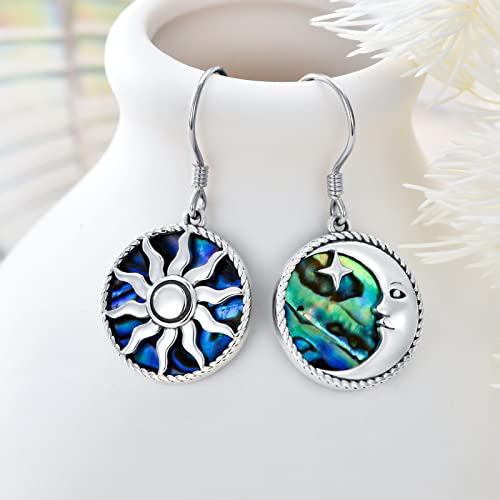 Sun And Moon Earrings Sterling Silver Drop Dangle Earrings For Women Girls Lover Birthday Graduation Anniversary Jewelry Gifts #TOP3