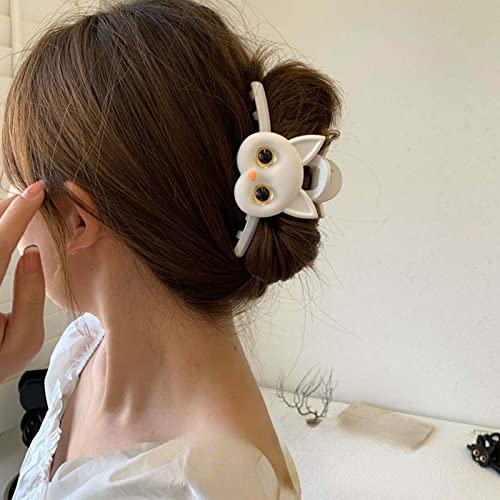 Inateannal Clip a forma di artiglio grande per donne ragazze Clip per capelli con motivo a gatto carino Barrettes Clip per capelli di fantasia Accessori per capelli spessi