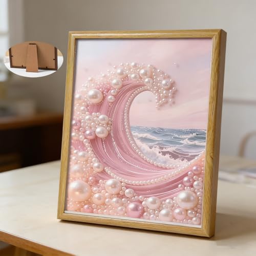 Decoración de pared del hogar hecha a mano con kit de pintura de perlas de castillo
