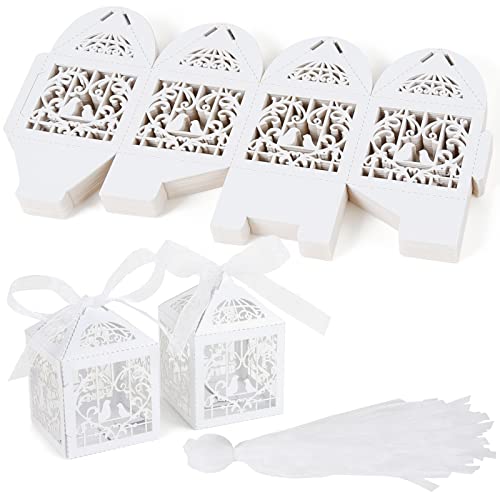 Geschenkbox Hochzeit, Sterneer 50 Stück Klein Süßigkeiten Kasten Taufe Gastgeschenke Schachtel, Bonboniere Box Hochzeit Dekoration für Hochzeit Party Cover