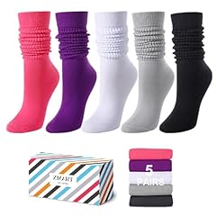 Pink Purple White Grey Black 5 Pairs