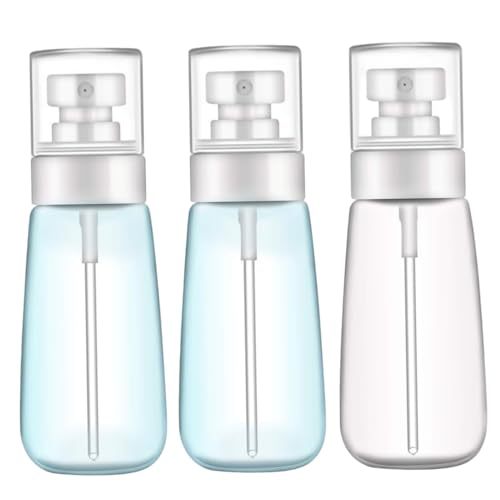 La Mejor Selección de Fraiche Envases comprados en linea. 45 Botellas de pulverización de 3pcs, 100 ml botella spray niebla fina vacía, recipientes viaje plástico recargables con tapa a prueba fugas para tónicos aceites esenciales