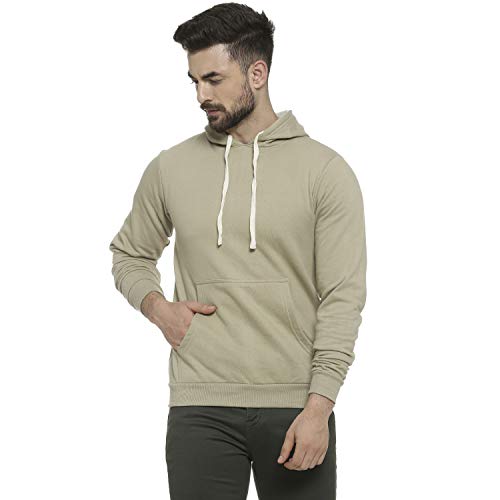 Image of Campus Sutra Men's Cotton Hooded Neck Sweatshirt
