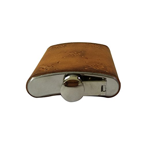 Achernar Genuine Leather Liquor Whiskey Flask For Liquor Drinking Alcohol / 7 Ounces Pocket Hip Flask #TOP3