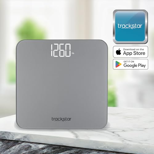 trackstar Digital Weight Scale, Bluetooth, Silver - Image 2