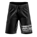 PREMIUM QUALITY:: Experience the pinnacle of comfort and durability with our men’s board shorts, meticulously crafted from 90% polyester and 10% spandex. This premium material not only guarantees a lightweight feel for seamless water-to-land transiti...