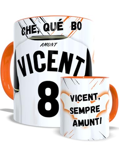 Taza Personalizada Valencia Nombre Número Y Dedicatoria Regalo Original Para Aficionados Apta para Microondas