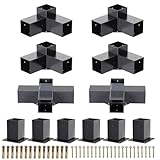 TOCRETOARE Pergola Kit, 4-Way and 3-Way Bracket Set, Powder-Coated 4