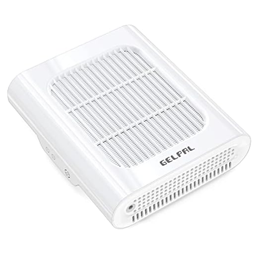 Gelpal Professional Nail Dust Collector, Nail Dust Collector for Acrylic Nails with Replaceable Filter, Electric Nail Vacuum Fan, Low Noise, Dust Collector for Nail Polishing and Nail Salon, White