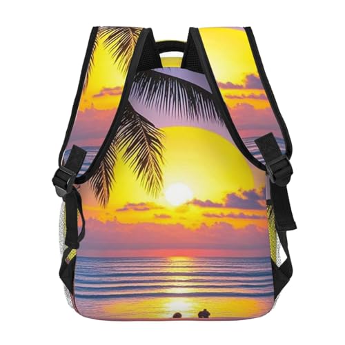 Tropical Beach Palm Tree Sunset Travel Backpack for Women Men Carry On Daypack 15 inch Hiking Back Pack Casual Laptop Bag4