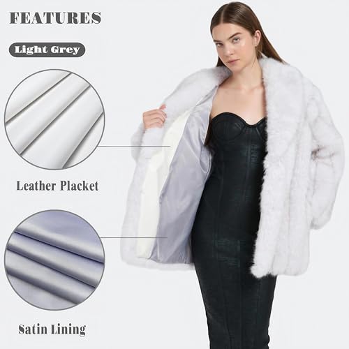 Womens Fuax Fur Coat Winter Warm Fluffy Faux Fur Parka Jacket Thick Plus Size Outerwear Overcoat3