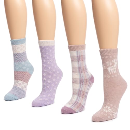 Image of MUK LUKS Women's Holiday 4 Pair Pack Socks