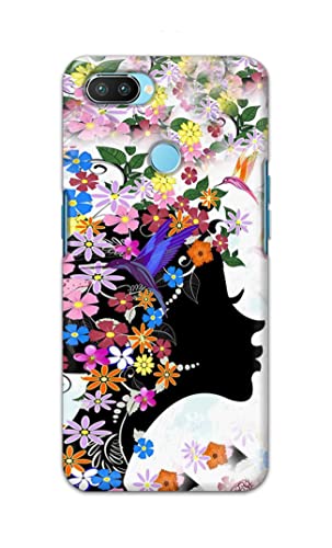 Image of Printed Hard Back Cover Case for Realme 2 Pro Back Cover (Floral Hairstyle Girl) -1803