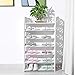 MissZZ Étagère à Chaussures Blanche, Moderne sculpté 7 Niveaux Armoire à Chaussures étagère de Rangement Organisateur étagère pour entrée de Couloir, 62 x 24 x 110 cm