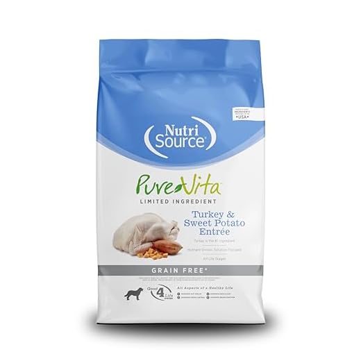 NutriSource Pure Vita Limited Ingredient Grain Free Dry Dog Food, Turkey and Sweet Potato, 12LB