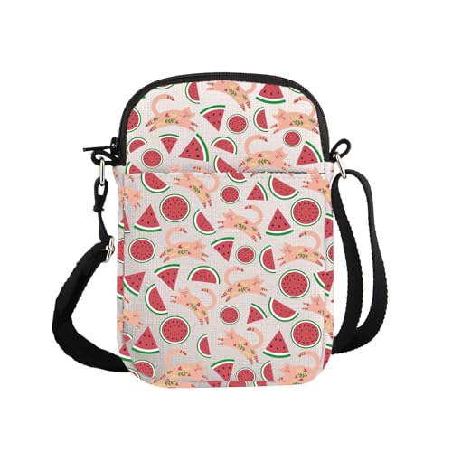 G2TUP Palestine Protest Gift Cats Watermelon Crossbody Bag Protest Travel Bag Free Palestine Anti-war Gift