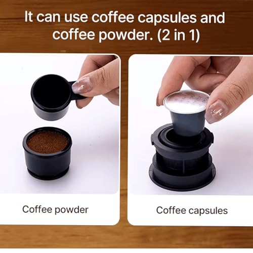 Image of Xpresso BrewGo Mini Portable Espresso Machine - Travel Espresso Maker for Coffee Capsules & Ground Coffee - 20 Bar Auto Heating Portable Coffee Maker for Travel, Camping, Home & Office (Blue)