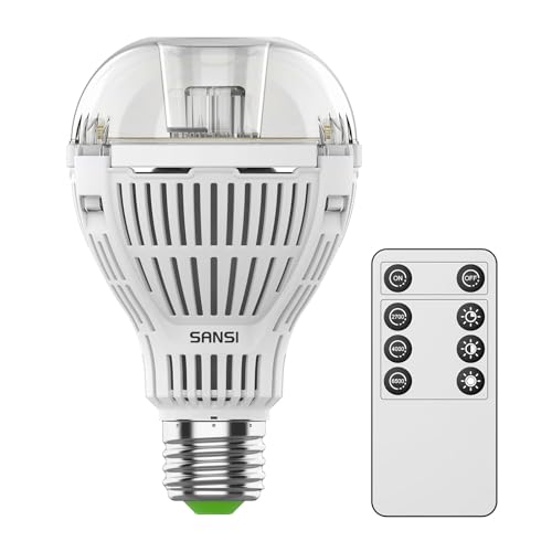 SANSI Smart LED Light Bulb, 2200LM Voice Remote Control 2700K 4000K 6500K Dimmable A21 18W Light...