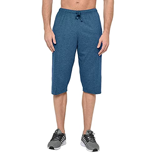 Image of Men's Regular Fit Cotton Three by Fourth, 3 /4th, Man Capri, Capris, Three Quarter, Capri for Men, Printed, Sports Running, Three Quarte, Casual Lounge Short, Nightwear Sleep Shorts, Pack of 2