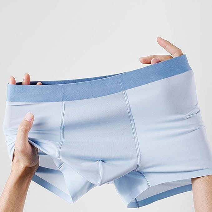 Men's Seamless Boxer Briefs Soft Breathable Trunks Underwear Lightweight Sport Support Bulge Pouch Boxer Shorts2