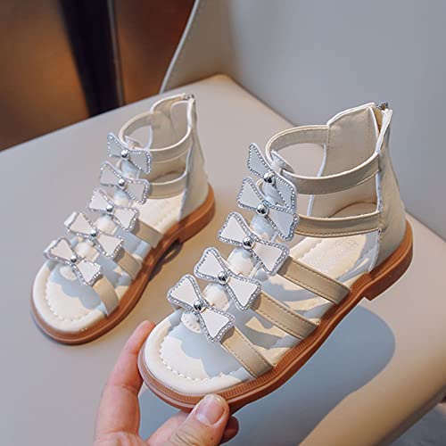 2023 Summer New Girls Solid Color Fashion Retro Open Toe Zipper Sandals Sandal Girls Kids2