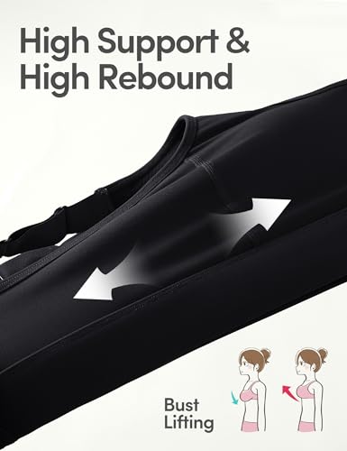 IUGA High Impact Sports Bras for Women High Support Racerback Sports Bra with Sewn-in Pads Adjustable Straps4