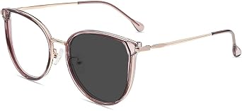 Firmoo Blue Light Blocking Reading Glasses 2.5 Photochromic Reading Sunglasses Anti Eyestrain Anti UV400 Computer Reader Glasses for Women Men